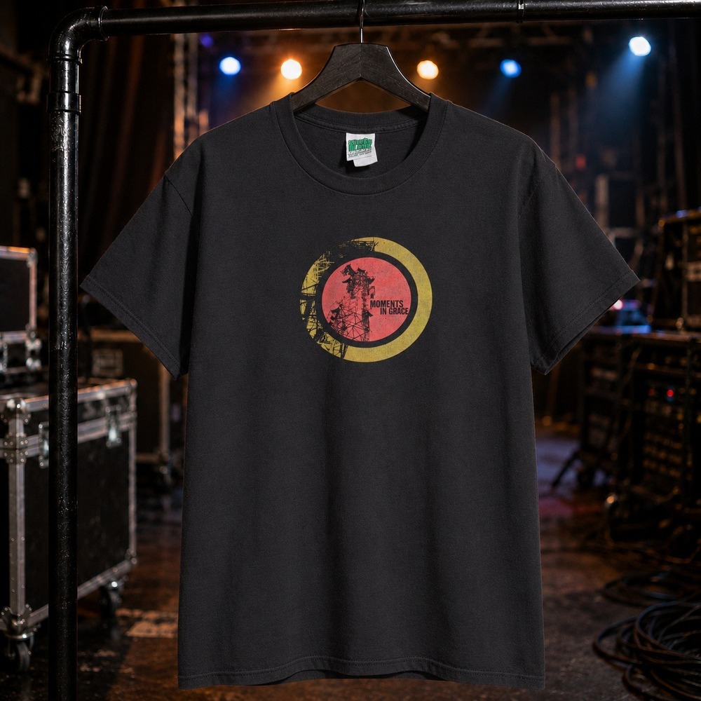 Vintage Moments In Grace Band T-Shirt Cinder Block Tag Black L Post-Hardcore 00s